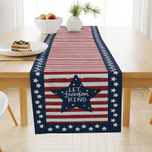 Caminho de mesa Lmueinov para o 4 de julho, decoração para o Dia Patriótico, 33 x 183 cm, decoração para festa em casa ou na cozinha do Dia da