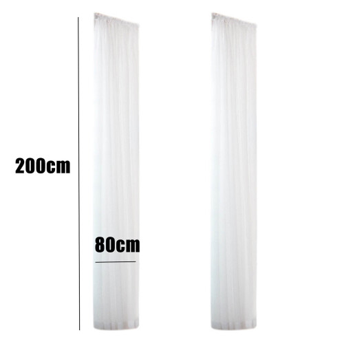 IMossad2 peças Cortinas transparentes de cor sólida 80 polegadas (30x80 polegadas), painéis de voile elegantes para quarto, tratamento de janela 2
