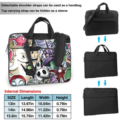 Τσάντα Laptop Nightmare Before Christmas, τσάντα ώμου Messenger για φορητό υπολογιστή ή tablet, κομψό, 2