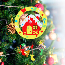 Maisiúcháin Nollag Jacenvly Lasmuigh Imréiteach Ornáidí Garland Neamhfhite Nollag Maisiúcháin Seomra DIY Oideachasúla do Pháistí