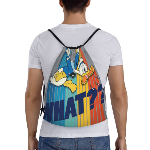 Κλασική τσάντα με κορδόνι Donald Duck, πτυσσόμενη, αθλητική, γυμναστικής, τσάντα με 1