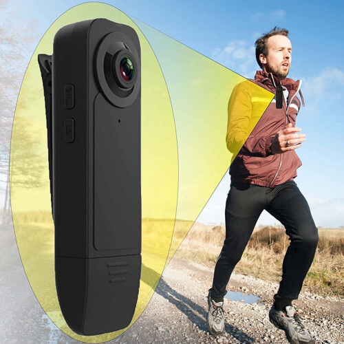 Κάμερα σώματος Walmeck1080P με ήχο, εγγραφή βίντεο με κλιπ, ευρεία γωνία θέασης, 1