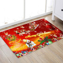 Weihnachtsteppich für Küche, Eingangsbereich und Badezimmer, Fußmatte mit Weihnachtsmotiv