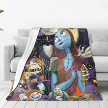 Coperta in pile Nightmare Before Christmas, morbidissima e accogliente, perfetta per arredare la casa, leggera e calda, ideale per divano e letto.