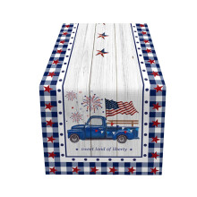 Kerstaanbiedingen! Tafelvlaggen voor Onafhankelijkheidsdag met patriottische strepen, verstevigde rand, lintbedrukking, gepersonaliseerde satijnen