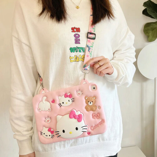 Θήκη σιλικόνης Sanrio Hello Kitty Melody για συμβατότητα με iPad Pro 11 ιντσών, Mini, 9.7 5ης-10ης 2