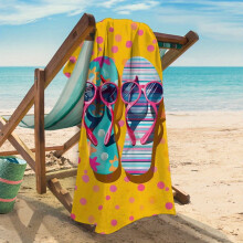 AUMIY1 stk. strandhåndklæder strandtæppe lette tynde håndklæder til svømning strandcamping flip-flops og solbriller mønstertæppe 29 tommer x