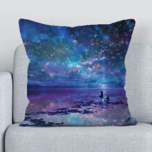 Taies d'oreiller en coton et lin, motif ciel étoilé, pour la décoration intérieure et le bureau.