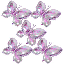 Eease5pcs Palloncini per feste di compleanno per bambini, decorazione delicata a forma di farfalla, palloncino gonfiabile per festival