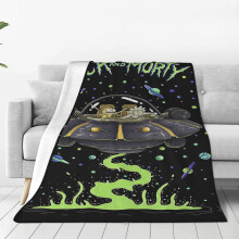 Rick-und-Morty-Kuscheldecke, weiche Plüschdecke für Schlafzimmer, Wohnzimmer, Couch, Büro – das perfekte Geschenk für Frauen, Männer, Mädchen