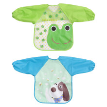 2er-Set wasserdichte Essschürzen für Babys, Essumhänge, Frühstücksumhänge für Kinder mit Hundemotiven