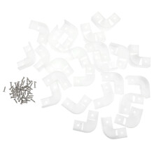 Kit com 50 Conectores de Canto para Barra de Luz, Canais de Curvatura para Fita de LED em Alumínio, Conectores de 90 Graus