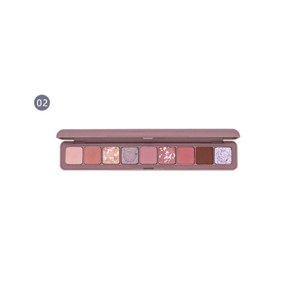 Peach Eyeshadow Palette 9 Color Pigmented Matte Shimmer Glitter Travelfriendly Compact