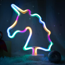 Letreiro de néon LINLIN com a palavra "Love", alimentado por USB e bateria, com base em LED, ideal para decoração de festas de Natal, casamentos e