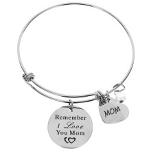 1 Pulseira Pulseira de Mão Joias da Moda Pulseira de Mão com Letra Corrente Presente para o Dia das Mães