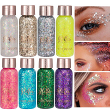 Holografisches Körperglitzergel, Schimmer-Make-up für Gesicht, Haare und Lidschatten, Meerjungfrauen-Pailletten-Flüssigkeit – Festival- und
