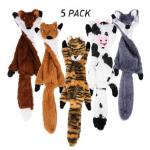 Prettyui5Pack Brinquedos para Cães Mastigáveis com Apito, Sem Enchimento, Resistentes