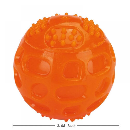 Brinquedo interativo e durável para cães Xinhuaya com som de guincho, azul, 7,6 cm (3 polegadas). 1