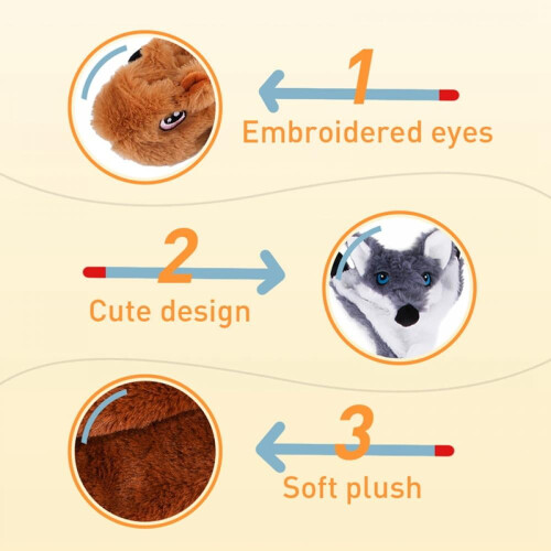 Prettyui5Pack Brinquedos para Cães Mastigáveis com Apito, Sem Enchimento, Resistentes 2