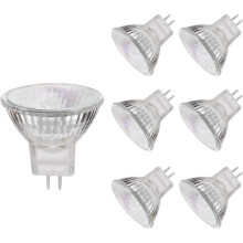 Becuri halogene MR11, 20W12V, bec halogen MR11GU4, alb cald, pachet de 6