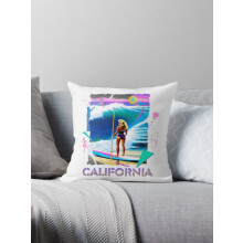 O nouă față de pernă în stil retro californian din anii '80