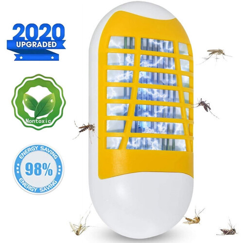 Roofei Bug Zapper Εσωτερική πρίζα Κουνουπιέρα, Ηλεκτρονική Κουνουπιέρα Fly Zapper με Φως LED
