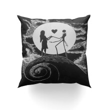 „Nightmare Before Christmas“-Kissenbezug (45 x 45 cm) – Dekorativer Kissenbezug für Wohnzimmer, Couch und Zuhause