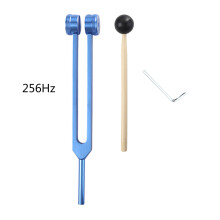 Tuning Fork Aluminum Alloy 256Hz Chakra Wood Hammer Diagnostic Ear Tuning Fork