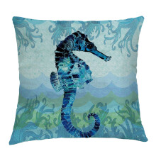 Fețe de pernă decorative cu tematică nautică, 45x45 cm, pentru exterior, cu model oceanic și mare, pentru canapea și terasă