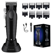 Kemei Draadloze Haartrimmer 0mm Tondeuse Professionele Elektrische Haarknipmachine