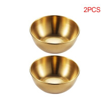 Ensemble de 2 ou 4 plats à sauce dorés en acier inoxydable, plateaux de service pour apéritifs et épices, vaisselle de cuisine pour restaurants,