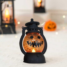 Racsoh Flammenlose Votivkerzen, Halloween-Kürbislichter, Vintage-Windlichter mit galvanisierter Beschichtung, Osterkerzen aus Kunststoff