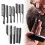 Peine para el cabello - Gioco di attrezzi per capelli e penne Black Combs, 12pzas 5