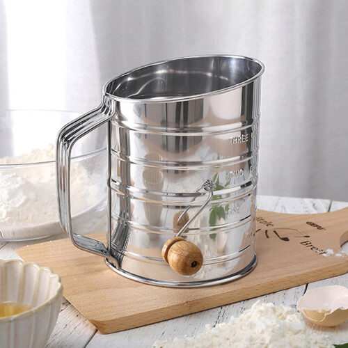 Uclet Bakeware από ανοξείδωτο ατσάλι, μεγάλο και μεσαίο, χειροποίητο κόσκινο αλευριού, 1