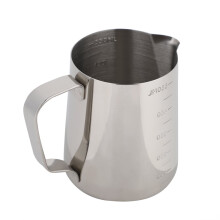 Jarra de café? Jarra medidora de aço inoxidável para café, espuma de leite, cafeteira para expresso e latte (9,2 * 7,7 * 10,9 cm)