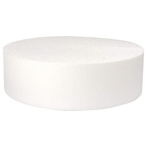 Ronde taartdummy, styreen - 30 x 7,5 cm