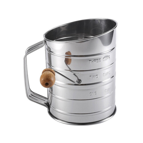 Uclet Bakeware από ανοξείδωτο ατσάλι, μεγάλο και μεσαίο, χειροποίητο κόσκινο αλευριού, 2