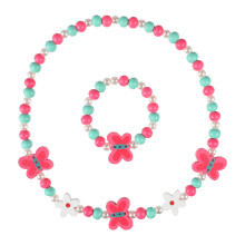 Guangmc Buntes Perlen-Halsketten-Armband-Set als Gastgeschenk