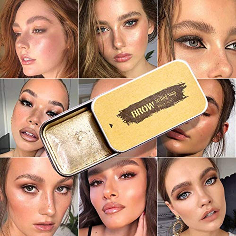 Eyebrow Soap Kit Waterproof Long Lasting Hold Eyebrow Gel for Natural Brow Styling