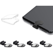 Pachet de 4 dopuri de protecție anti-praf pentru USB C compatibile cu iPhone 16 15, protecție port de încărcare