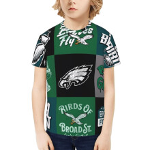 Μπλούζα με κοντό μανίκι Eagles για αγόρια και κορίτσια με λογότυπο αθλητικής ομάδας