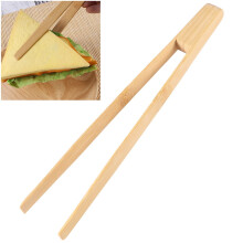 Conjunto de 2 Pinça de Madeira para Torradas, Churrasco e Cozinha, em Bambu, Ideal para Pão e Outros Alimentos.