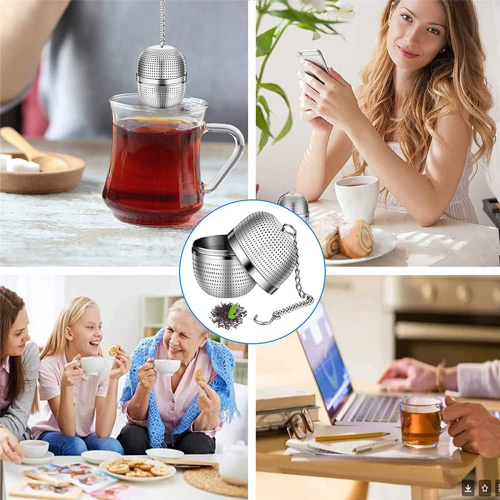 Tee-Ei, Tee-Sieb aus Edelstahl, Kugel-Tee-Sieb 2