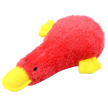 Brinquedos de pelúcia para cães com som de papel amassado e guincho, em formato de pato, para mastigar.
