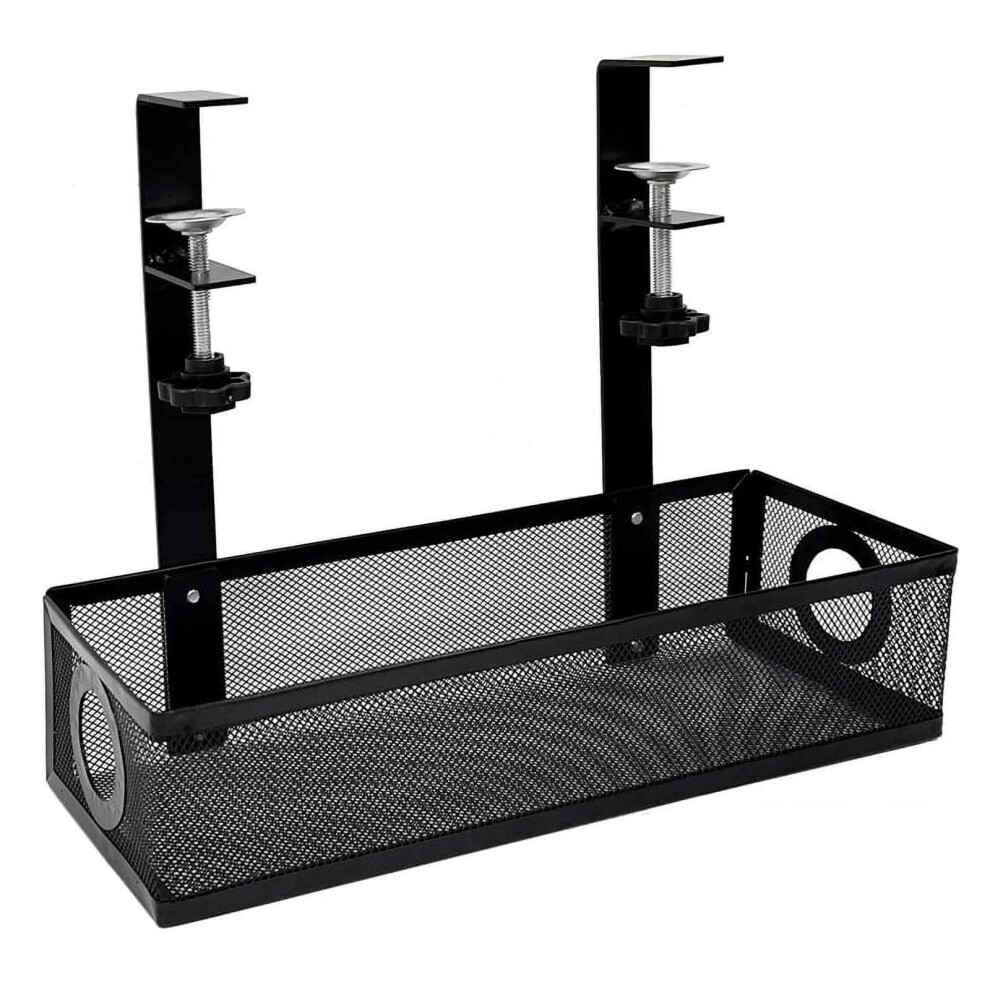 Under Desk Box Tray Under Desk Wire Management Box Clamp Under Table Cord Management Organizer 9048212753421