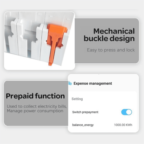 Tuya Smart WiFi RS485 2P RCBO Διακόπτης Προπληρωμένος Μετρητής Χρονοδιακόπτης Τάσης 2
