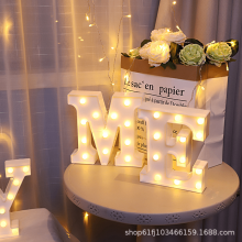 Letras iluminadas YZhouD em LED, pretas, para decoração de casa, bar, festas de aniversário, casamentos e eventos em geral -S