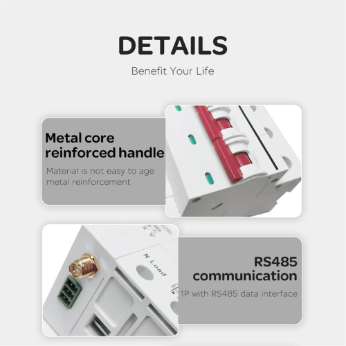 Tuya Smart WiFi RS485 2P RCBO Διακόπτης Προπληρωμένος Μετρητής Χρονοδιακόπτης Τάσης 1