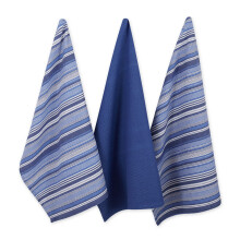 DII Everyday Geschirrtuch-Kollektion Urban Stripe, 20x30, Nautical Blue, 3-teilig