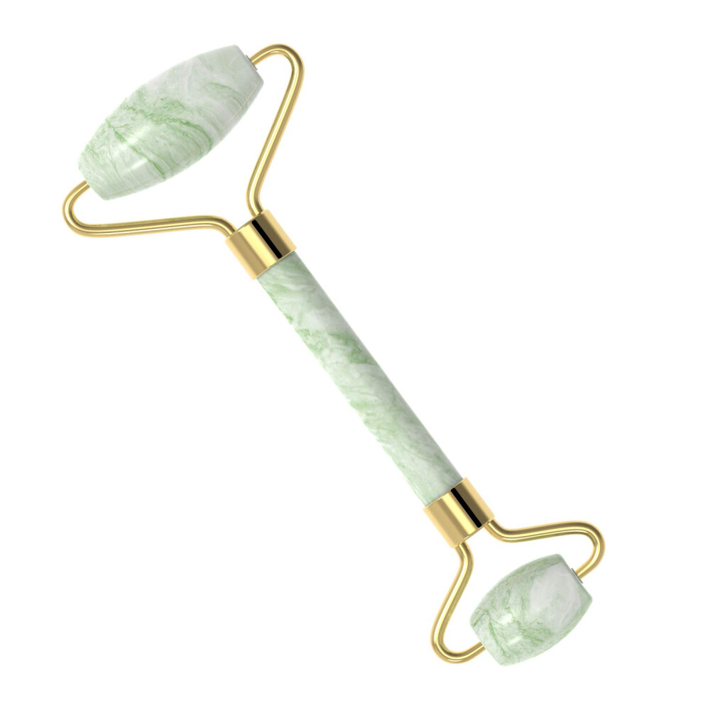 Jade Roller for Face and Eyes  Dual Ended AntiAging Facial Massager with Jade Stone